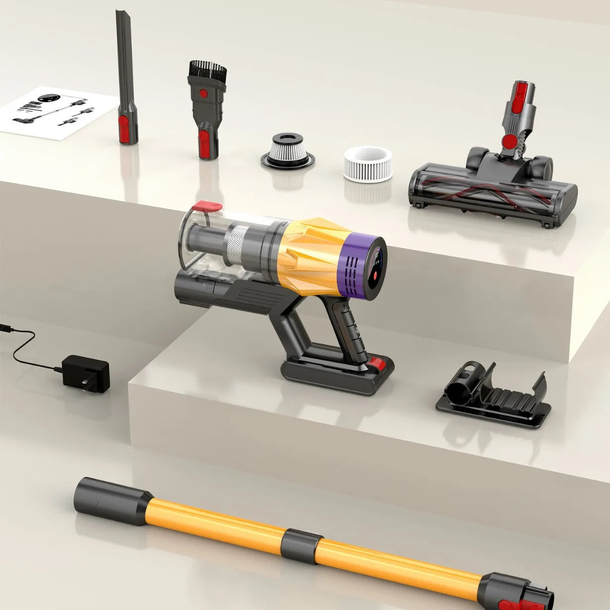Cordless Wet & Dry Handheld Vacuum Cleaner – 25KPa Powerful Suction | Lightweight, Rechargeable & Multi-Surface Carpet & Floor Cleaner